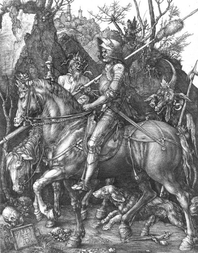 骑士，死亡和魔鬼，1513 作者 阿尔布雷希特丢勒