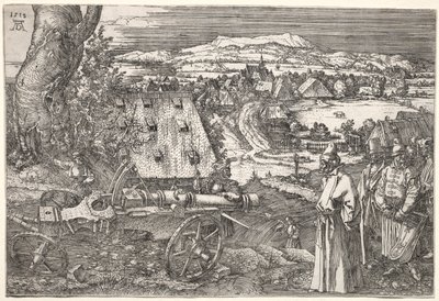 风景与大炮，1518年。 作者 阿尔布雷希特丢勒