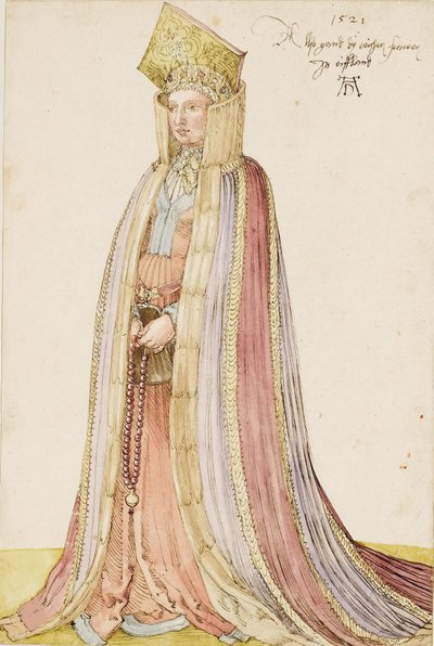 利沃尼亚女士，1521年。 作者 阿尔布雷希特丢勒