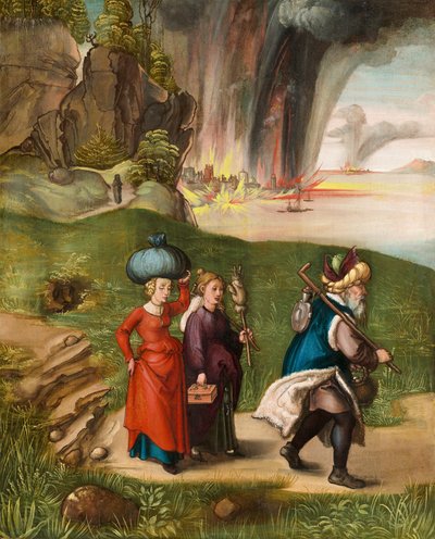罗得和他的女儿们[背面]，约1496-1499。 作者 阿尔布雷希特丢勒