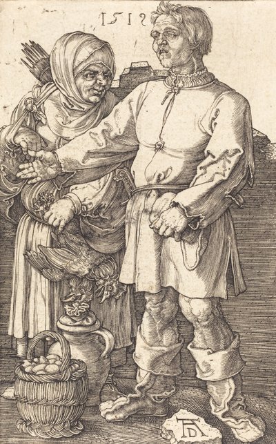 市场上的农民夫妇，1519年。 作者 阿尔布雷希特丢勒