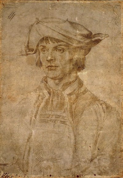 卢卡斯-凡-莱登的画像，1521年。 作者 阿尔布雷希特丢勒