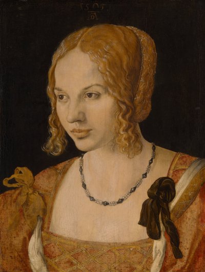 一位年轻的威尼斯女人的画像，1505年 作者 阿尔布雷希特丢勒