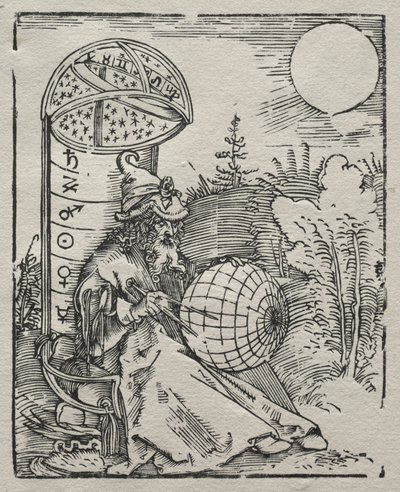 托勒密与天球仪，1504年。 作者 阿尔布雷希特丢勒