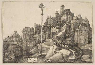 圣安东尼读书，1519年。 作者 阿尔布雷希特丢勒