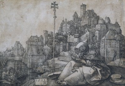 1519年，圣安东尼在镇前 作者 阿尔布雷希特丢勒