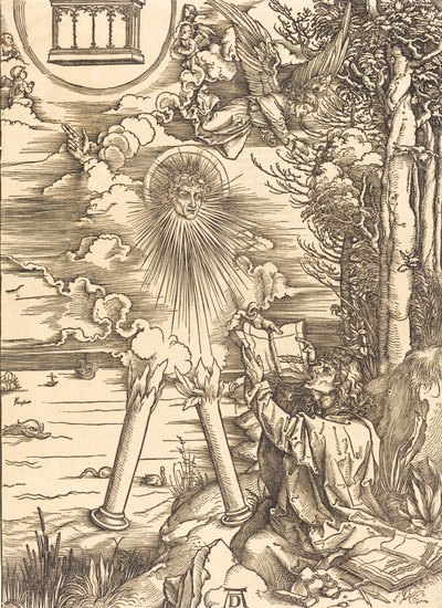 圣约翰吞噬书籍，大概在1496-1498年。 作者 阿尔布雷希特丢勒