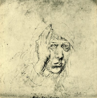 自带绷带的自画像，1492年，1943年。 作者 阿尔布雷希特丢勒