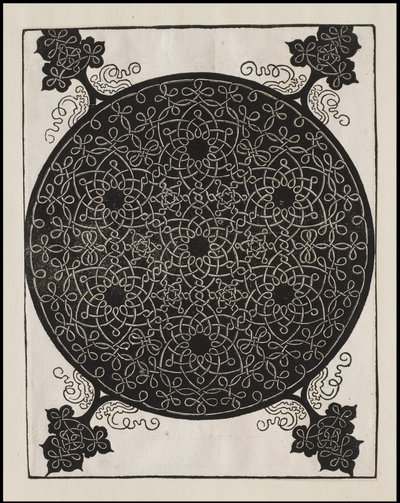 第六结，七个小系统，黑色中心，约1506年 作者 阿尔布雷希特丢勒