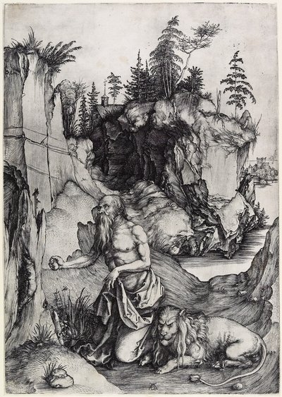 在忏悔的圣杰罗姆，c。 1497 作者 阿尔布雷希特丢勒