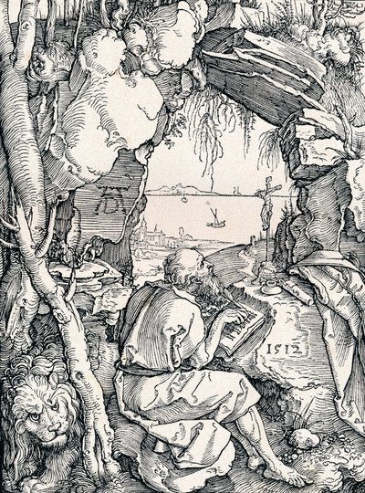 洞中的圣杰罗姆，1512年1906年 作者 阿尔布雷希特丢勒