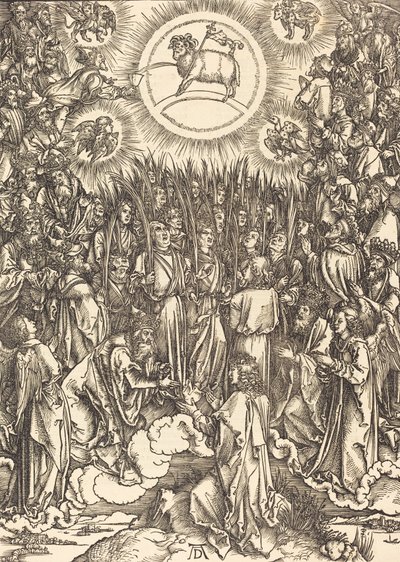 羔羊的崇拜》，1498年。 作者 阿尔布雷希特丢勒
