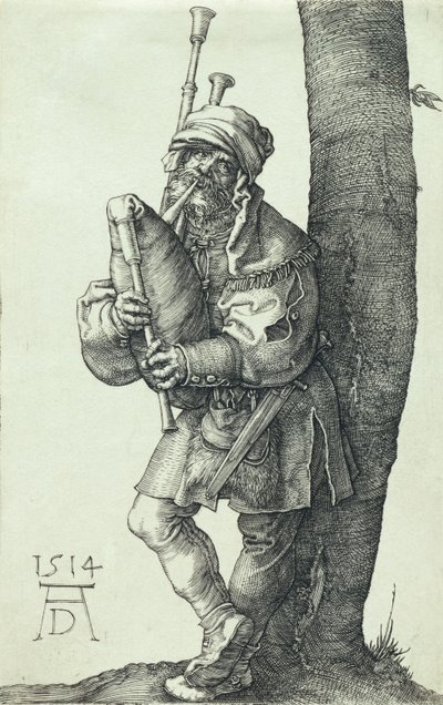 风笛手，1514年 作者 阿尔布雷希特丢勒
