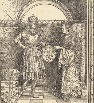 马克西米利安与勃艮第玛丽的订婚仪式，1511年。 作者 阿尔布雷希特丢勒