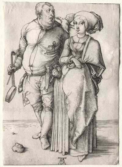 库克和他的妻子，大概是1497年。 作者 阿尔布雷希特丢勒