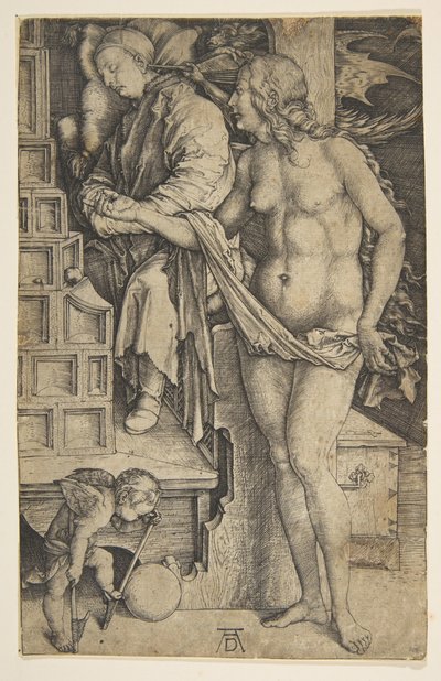 医生梦，ca。 1498。 作者 阿尔布雷希特丢勒