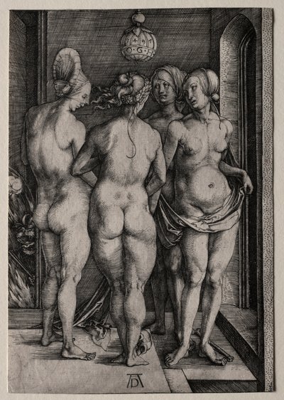 四个女巫四个裸体女人，1497年。 作者 阿尔布雷希特丢勒