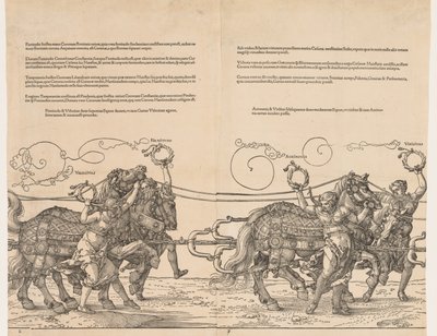 马克西米利安皇帝的大凯旋汽车，1523年。 作者 阿尔布雷希特丢勒