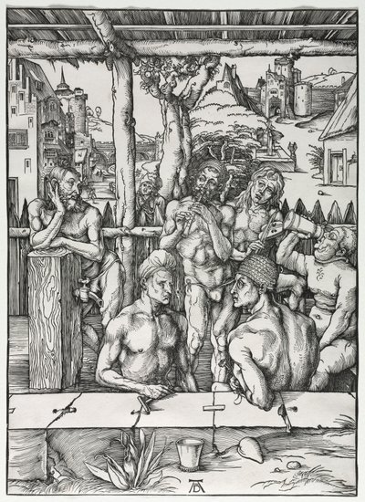 男士浴室，c。 1496-1497。 作者 阿尔布雷希特丢勒
