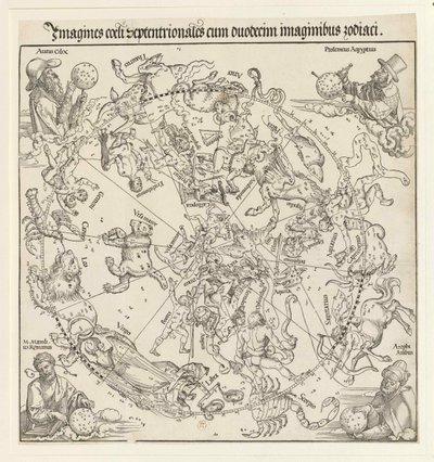 北天体半球，1515年。 作者 阿尔布雷希特丢勒