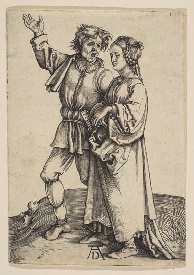 农民和他的妻子，ca。 1497。 作者 阿尔布雷希特丢勒
