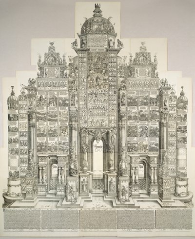 马克西米利安的凯旋门，1515年1799年版。 作者 阿尔布雷希特丢勒
