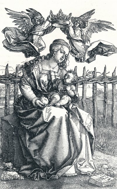 圣母子由两个天使加冕，1518年，1906年 作者 阿尔布雷希特丢勒