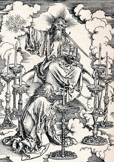 七个烛台的愿景，1498年，1906年。 作者 阿尔布雷希特丢勒