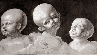 三个孩子的头，1506 作者 阿尔布雷希特丢勒