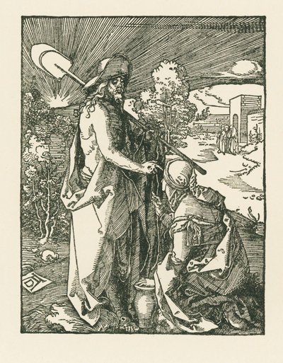 基督向抹大拉的马利亚显现 - Noli Me Tangere，约 1510 年（木刻） 作者 阿尔布雷希特·丢勒或丢勒