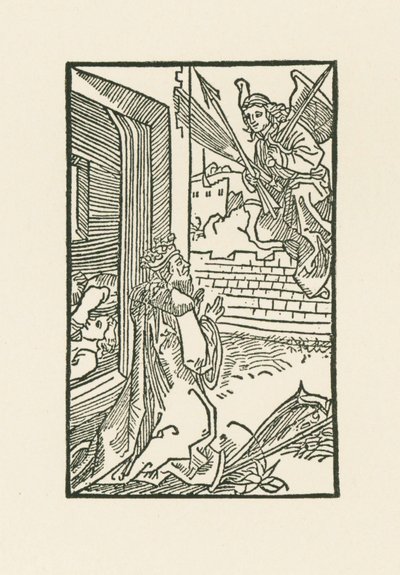 大卫在祈祷Diurnale s m chorum ecclesie Basilien 插图。约翰-伯格曼印刷，巴塞尔 作者 阿尔布雷希特·丢勒或丢勒