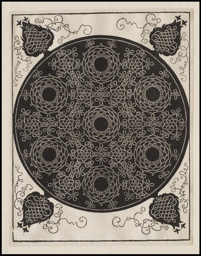 第四结，七个带有黑色中心的圆形结组，约1506年 作者 阿尔布雷希特丢勒