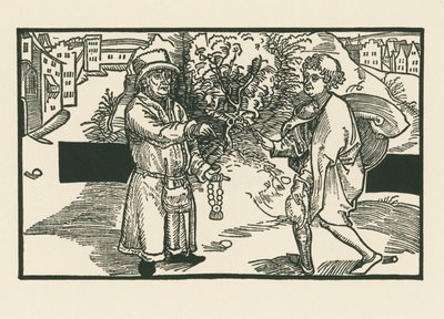 拉奇和帕梅诺，约 1492-93 年（木刻） 作者 阿尔布雷希特·丢勒或丢勒