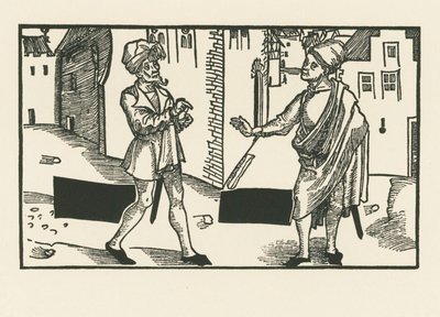 桑尼奥和西吕斯，约 1492-93 年（木刻） 作者 阿尔布雷希特·丢勒或丢勒