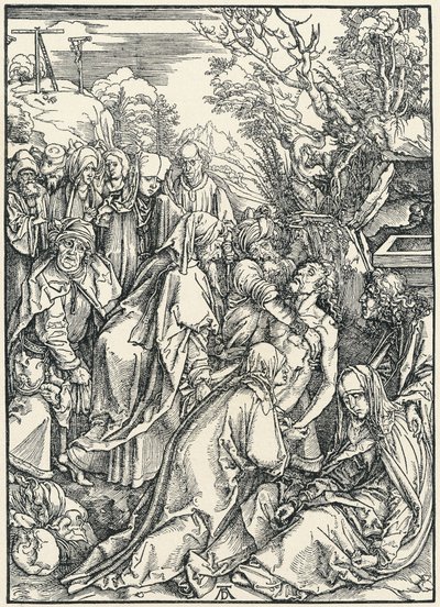 The Entombment, from the Large Passion，c.1496-97（木刻） 作者 阿尔布雷希特丢勒