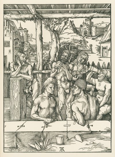 男浴》，约 1496-97 年（木刻版画） 作者 阿尔布雷希特·丢勒或丢勒