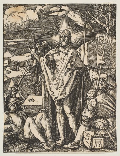 复活，来自小激情，c.1510 作者 阿尔布雷希特丢勒