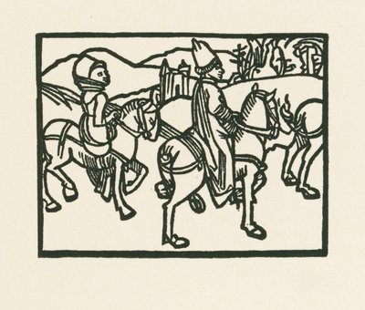 马背上的王子，约 1489-90 年（木刻） 作者 阿尔布雷希特·丢勒或丢勒