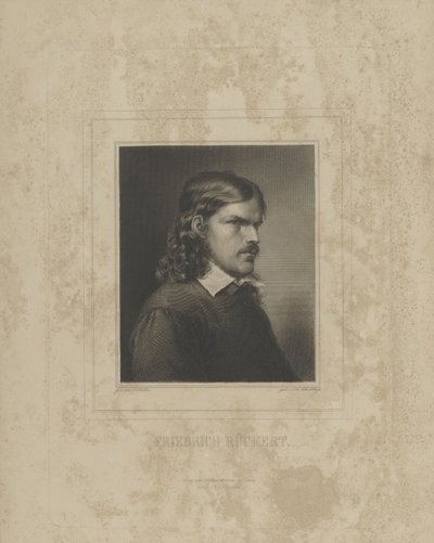 弗里德里希-吕克特1788-1866年的肖像，1840年代。 作者 Albrecht Fürchtegott Schultheiss