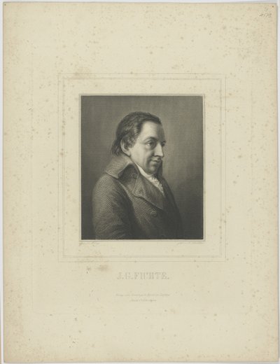 约翰-戈特利布-费希特1762-1814的肖像。 作者 Albrecht Fürchtegott Schultheiss