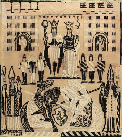 皇家乔伊斯汀，1928 年 3 月（纸上水粉画） 作者 亚历克·亨特