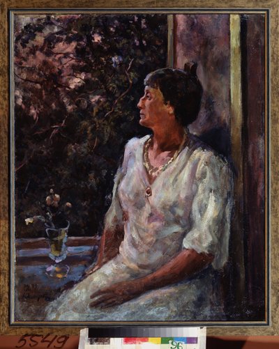 女诗人安娜-阿赫玛托娃（阿赫玛托娃）（1889-1966 年）肖像 作者 亚历山大·亚历山大罗维奇·奥斯梅尔金