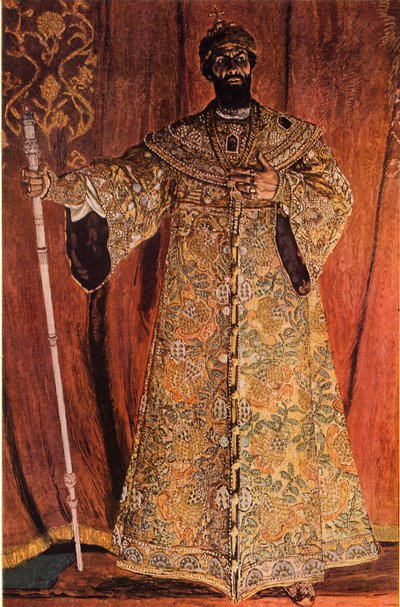 费奥多尔·伊万诺夫·沙里亚平（Fyodor Ivanov Shaliapin）肖像（1873-1939），鲍里斯·戈杜诺夫（Boris Godunov），1912年，1965年。 作者 亚历山大·雅科夫列维奇·戈洛文
