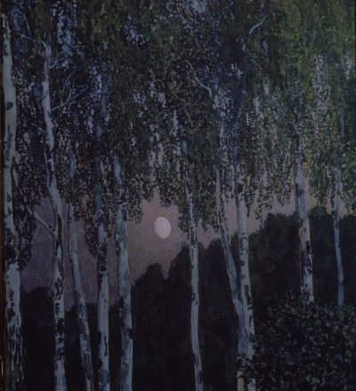桦树，1908-1910年 作者 亚历山大·雅科夫列维奇·戈洛文