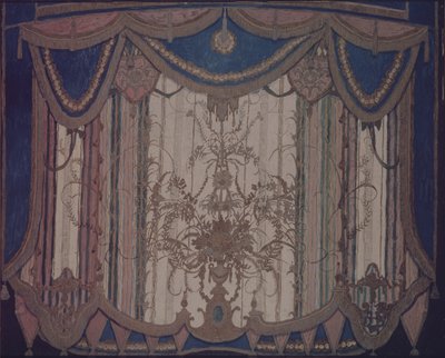 莱蒙托夫（M. Lermontov）的戏剧《假面舞会》的窗帘设计，1917年 作者 亚历山大·雅科夫列维奇·戈洛文