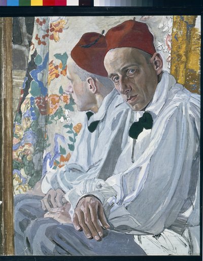 戏剧制作人 Vsevolod Meyerhold（1874-1940 年）的肖像。亚历山大-戈洛文（Alexander Golovine）（1863-1930 年）的作品，钢笔画，镶板 作者 亚历山大·雅科夫列维奇·戈洛文