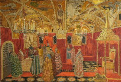 M. Musorgsky的歌剧Boris Godunov的舞台设计，1911年 作者 亚历山大·雅科夫列维奇·戈洛文