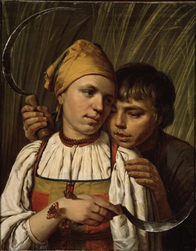收割者，1820年代 作者 Aleksei Gavrilovich Venetsianov