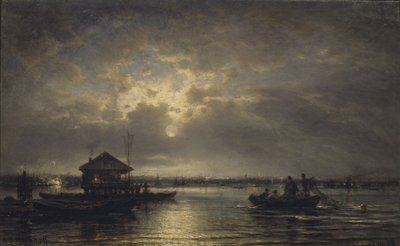 涅瓦河上的夏夜，1875年 作者 亚历山大·彼得罗维奇·波哥柳波夫