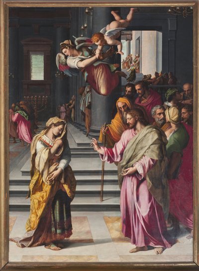 耶稣和通奸的女人（绘画 作者 亚历山德罗·阿洛里（Alessandro Allori）